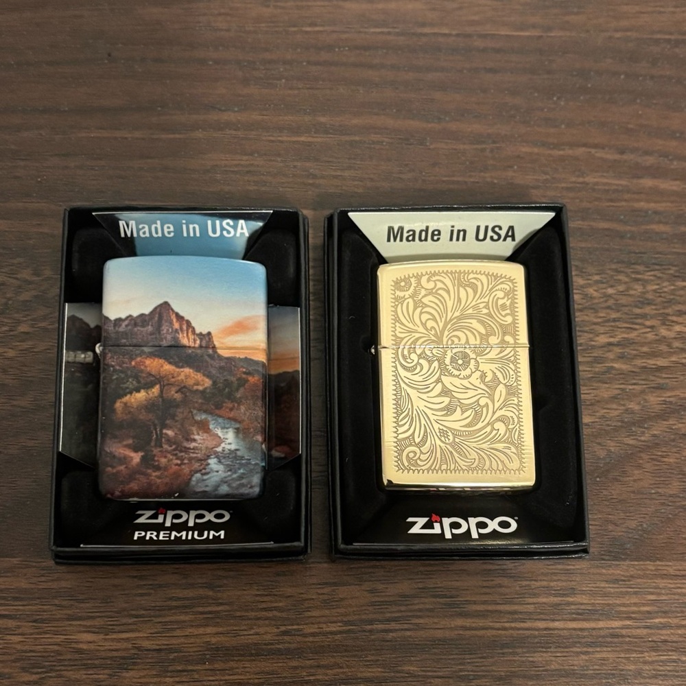 Zippo Marlboro Lighters MajesticViews & Brass Venetian Design - NIB